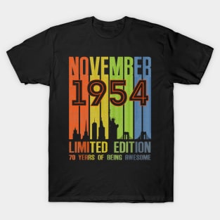 November 1954 70 Years Of Being Awesome Limited Edition T-Shirt